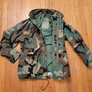 Gorpcore S Short Field Jacket Camo M-65 Woodland Camouflage COAT‎ COLD WEATHER
